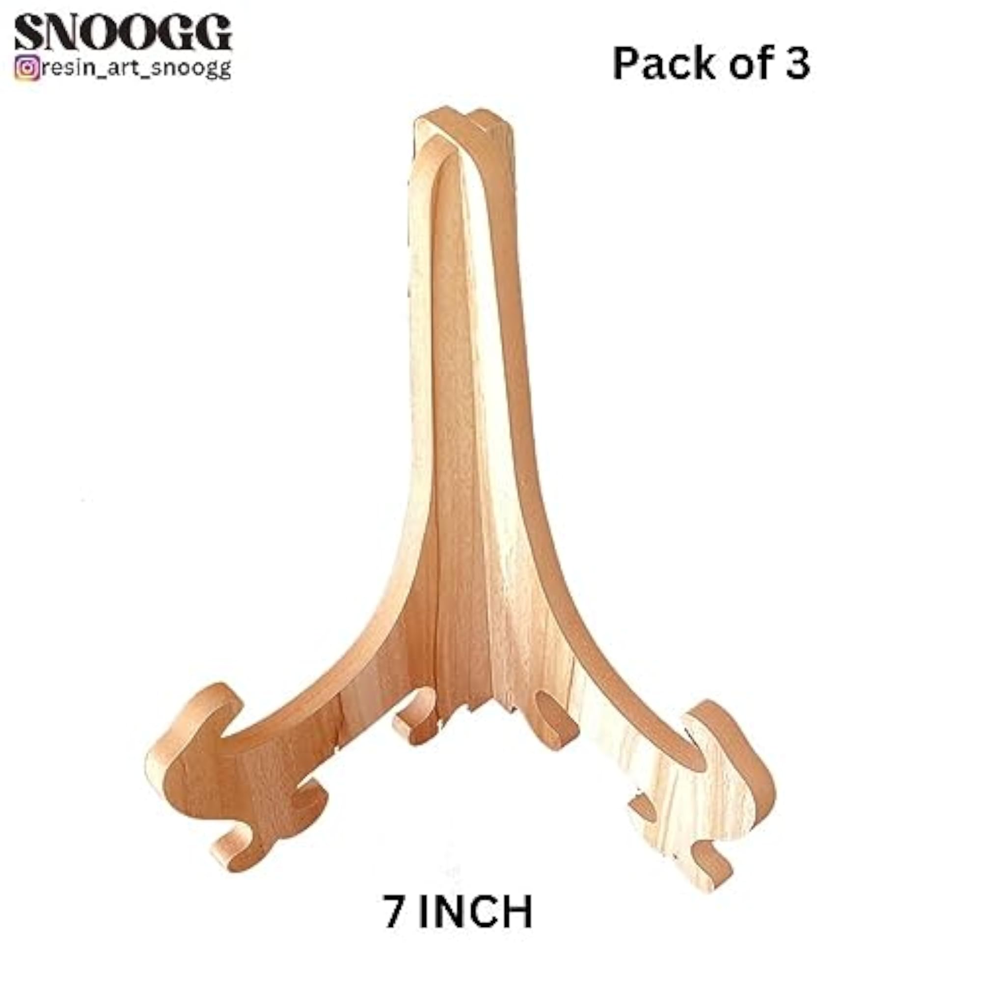 Pack of 5 Interlocking MDF Easel Plate Holder Display Stands